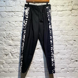 ALEXANDER MCQUEEN MCQ BLACK WHITE PRINT TROUSERS