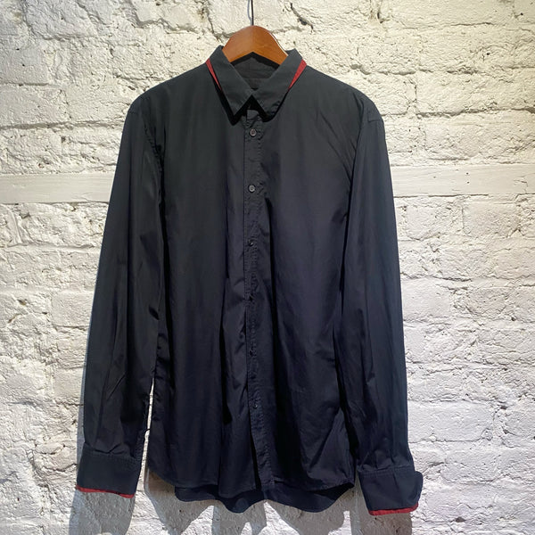ALEXANDER MCQUEEN BLACK/RED LONG SLEEVED  SHIRT