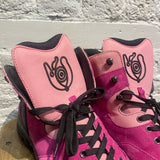 LOEWE PINK SUEDE HIKING BOOTS