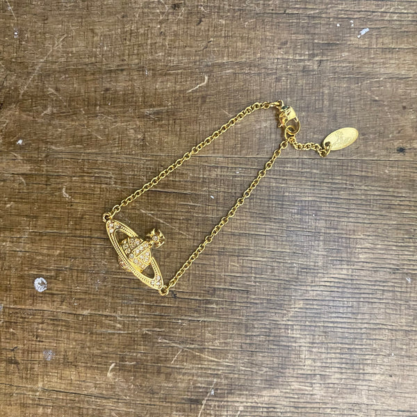 VIVIENNE WESTWOOD MINI BAS BRACELET GOLD TONE