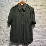 HELMUT LANG OLIVE GREEN S/S SHIRT