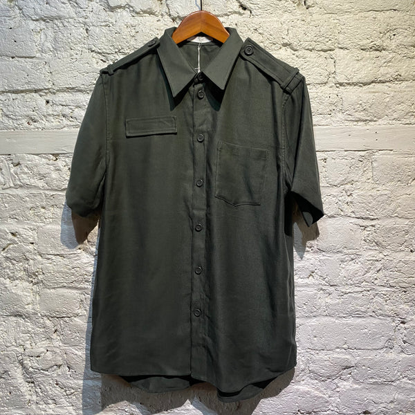 HELMUT LANG OLIVE GREEN S/S SHIRT