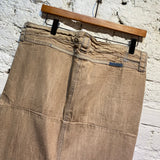 MARITHE + FRANCOIS GIRBAUD LIGHT DENIM BROWN SKIRT