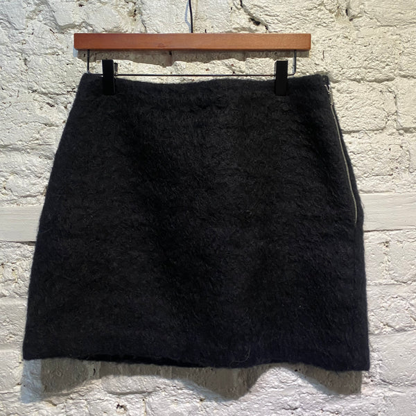 OUR LEGACY BLACK WOOL MINI SKIRT