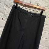 JIL SANDER BLACK STRETCH COTTON TROUSERS