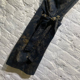 VIVIENNE WESTWOOD ANGLOMANIA BLACK/BROWN LACE PRINT COTTON DRESS