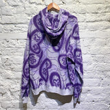NEEDLES PURPLE PATTERN TOWELLING HOODIE