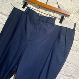 ALEXANDER MCQUEEN NAVY TROUSERS WITH WHITE BAND