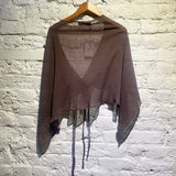 LUDOVIC DE SAINT SERNIN BROWN WRAP TOP