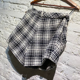 ALEXANDER VAUTHEIR BLACK/WHITE WOVEN CHECK SHORTS