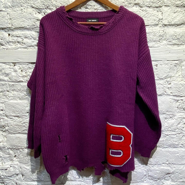 RAF SIMONS PURPLE “TWIN PEAKS” 2016 DESTROYED KNIT