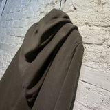 RICK OWENS DRKSHDW TAUPE HOODED CARDIGAN