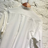 VICTORIA BECKHAM WHITE RUFFLE TRIMMED SHIRT