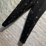 ALEXANDER MCQUEEN BLACK/SILVER EMBROIDERED TROUSERS