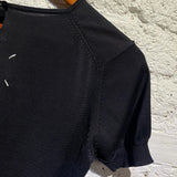 MARGIELA S/S BLACK ROUND NECK (KEYHOLE) KNIT SWEATER