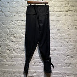 DION LEE BLACK BELTED TROUSERS