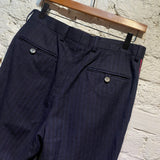 ZEGNA EZ CHALK STRIPE BREECHES RED STICHING
