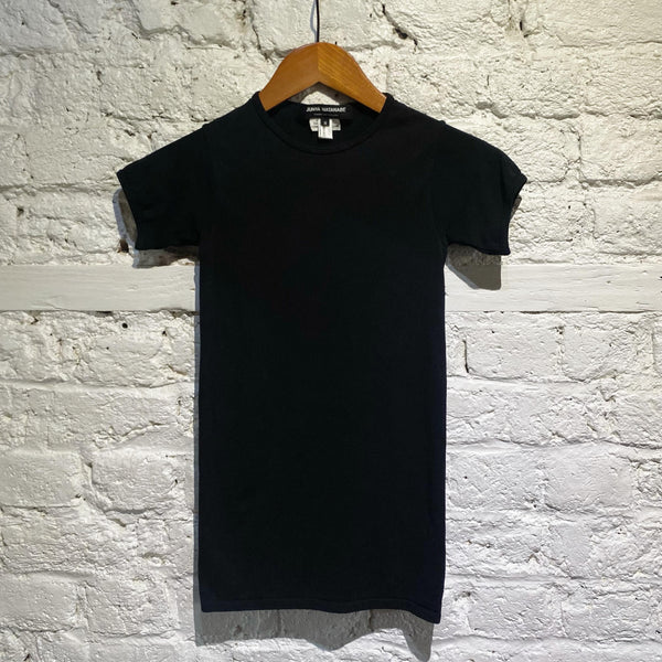 JUNYA WATANABE COMME DES GARÇONS BLACK NYLON STRETCH S/S TOP