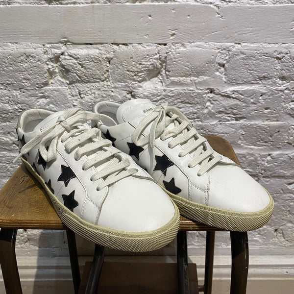SAINT LAURENT WHITE STAR TRAINERS