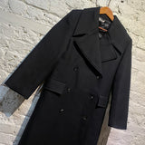 CO. BLACK DOUBLE BREASTED OVERCOAT