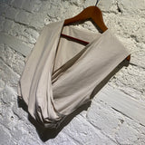 OYSHO BEIGE WRAP TOP
