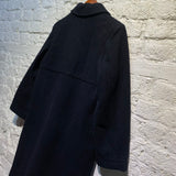 MHL NAVY HEAVY WOOL CAR COAT