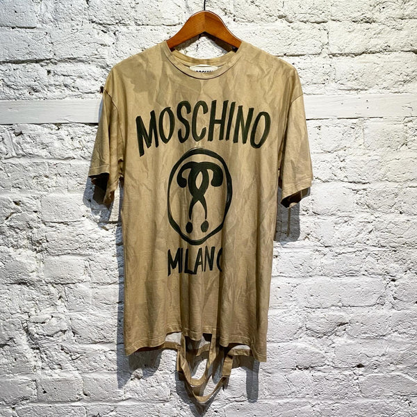 MOSCHINO COUTURE! TIE DYE PAPER BAG T-SHIRT