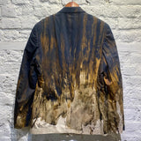 VIVIENNE WESTWOOD RAF JACKET PRINTED COTTON SATIN BRUSHSTROKES PRINT