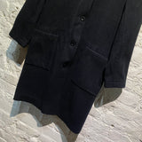 MHL NAVY HEAVY WOOL CAR COAT