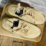 GROUNDS BEIGE WOVEN TRAINERS