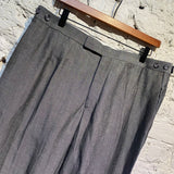 OZWALD BOATENG GREY LINEN/COTTON SUIT
