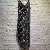 ALEXANDER MCQUEEN BLACK SKULL SILK SCARF