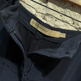 MARITHE + FRANCOIS GIRBAUD
NAVY/BLUE PINSTRIPED JODHPUR TROUSERS