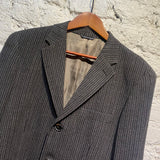JEAN PAUL GAULTIER HOMME GREY WOOL STRIPED BLAZER