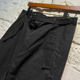DION LEE BLACK BELTED TROUSERS