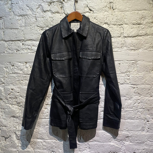 A.M. LONDON FAUX LEATHER JACKET