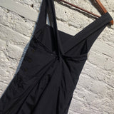 MARGARET HOWELL BLACK SILK COTTON PINAFORE DRESS