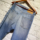 MARTINE ROSE SIDE CUT OUT BLUE WASHED JEANS