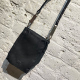 RICK OWENS BLACK SUEDE DISTRESSED BAG