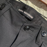 JUNYA WATANABE BLACK WOOL/POLY/CUPRO CARGO SKIRT