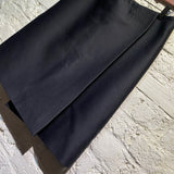 MIU MIU MIDNIGHT WOOL MIX WRAP SKIRT