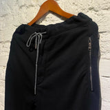 ALEXANDER MCQUEEN BLACK JERSEY TROUSERS DRAWSTRING