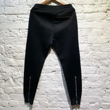 ALEXANDER MCQUEEN BLACK SKULL SWEATPANTS ZIP BACKS