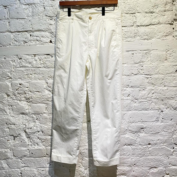BEAMS WHITE TROUSERS