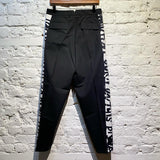 ALEXANDER MCQUEEN MCQ BLACK WHITE PRINT TROUSERS