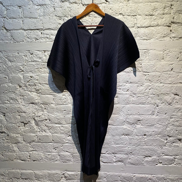 ISSEY MIYAKE PLEATS PLEASE MIDNIGHT LONG SLEEVELESS JACKET