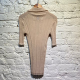 ALEXANDER MCQUEEN MCQ BEIGE FINE GAUGE KNIT TOP