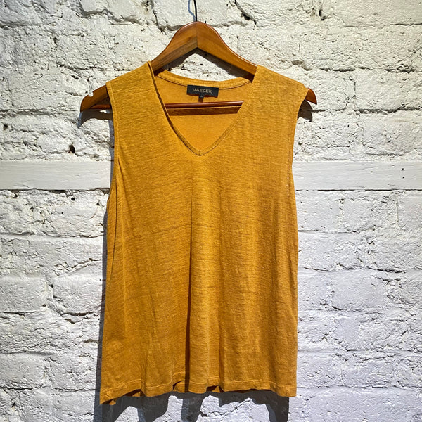 JAEGER ORANGE (TURMERIC) LINEN VEST