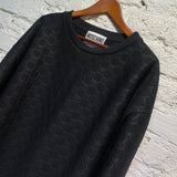 MOSCHINO COUTURE!  BLACK EMBOSSED SWEATSHIRT