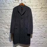 KENZO HOMME CHARCOAL WOOL CASHMERE COAT